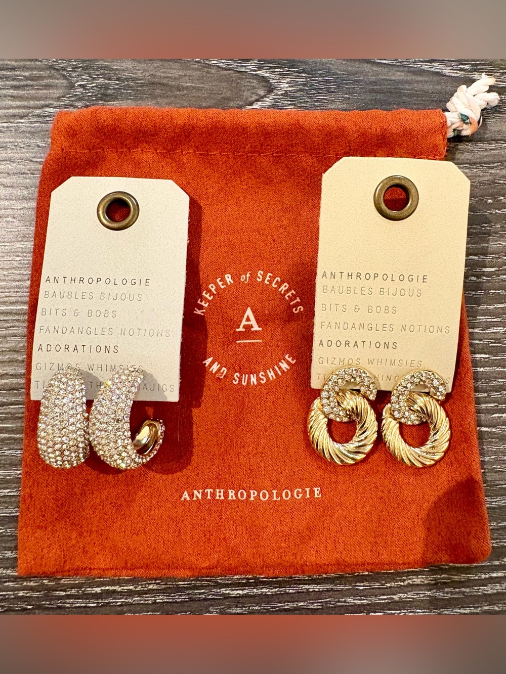 2 Pairs Anthropologie Earrings.
NWT